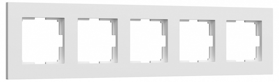 Рамка на 5 постов Werkel Slab белый софт W0052961