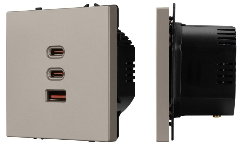 Механизм розетки 2хUSB type A и C Arlight NOBE 061835
