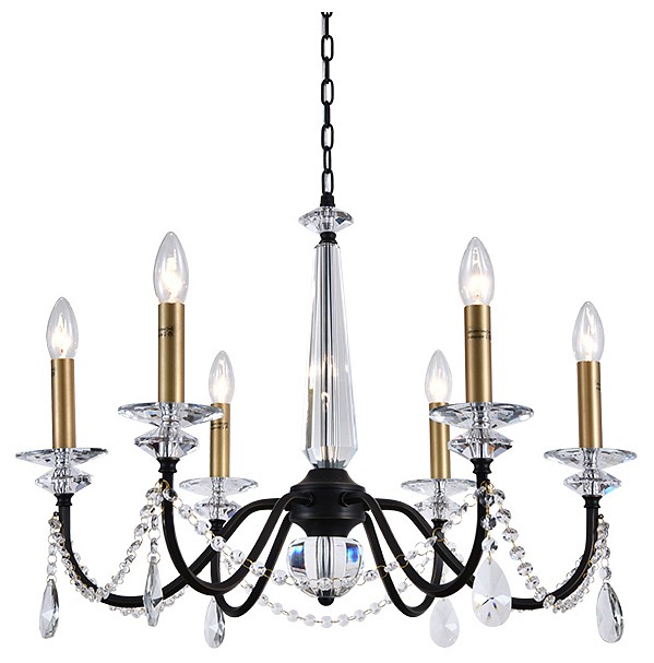 Подвесная люстра Newport АНАСТАСИЯ 3976/C black+brass