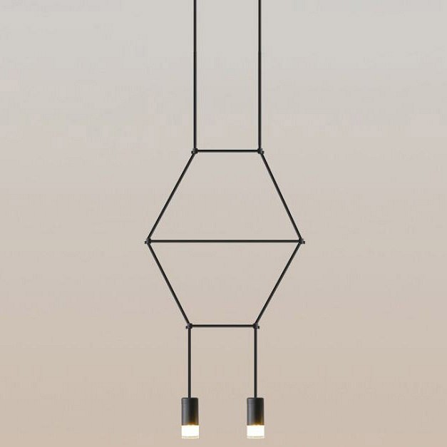 Подвесной светильник Imperiumloft Via Wireflow polyhedral Via01