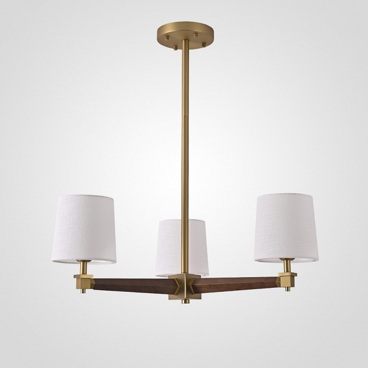 Люстра на штанге Imperiumloft Jorgenson White/Dark wood STAVRA01
