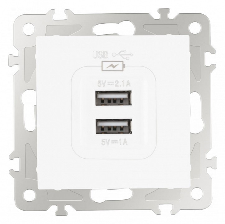Розетка USB, без рамки Arte Milano am-206 206.46-1.white