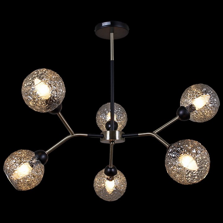 Люстра на штанге ILLUMICO  IL0268-6PSQ-79 BK AB