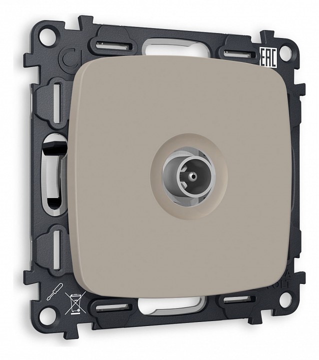 ТВ-розетка оконечная без рамки Ambrella Volt OMEGA MO373010