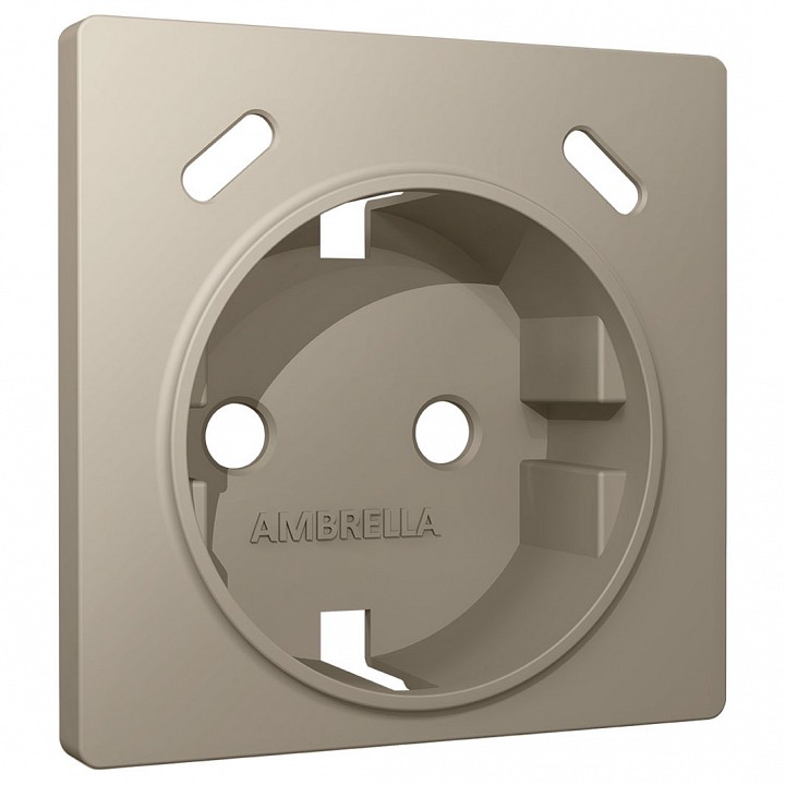 Накладка для розетки с заземлением и со шторками и 2хUSB type С Ambrella Volt ALFA AP3705
