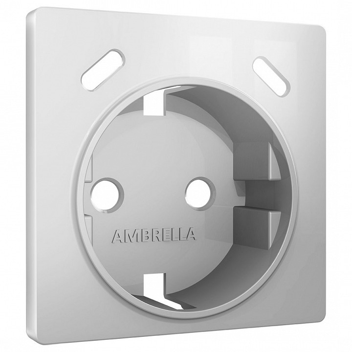 Накладка для розетки с заземлением и со шторками и 2хUSB type С Ambrella Volt ALFA AP4105