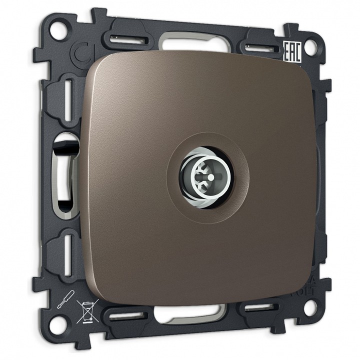 ТВ-розетка оконечная без рамки Ambrella Volt OMEGA MO643005
