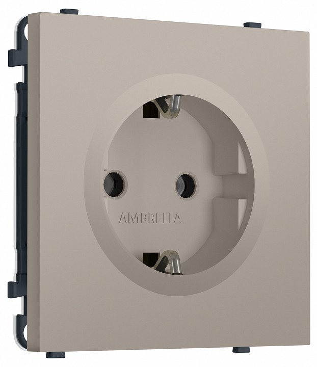 Розетка с заземлением, без рамки Ambrella Volt MS MS366010
