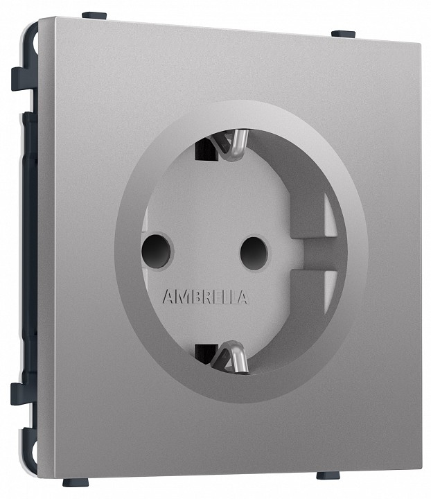 Розетка с заземлением и со шторкой, без рамки Ambrella Volt MS MS507010