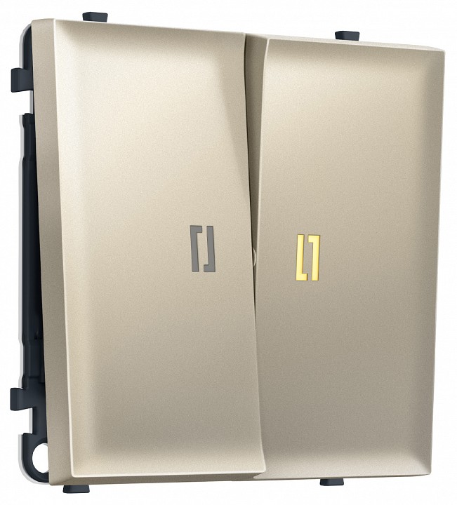 Выключатель двухклавишный с подсветкой без рамки Ambrella Volt MS MS544010