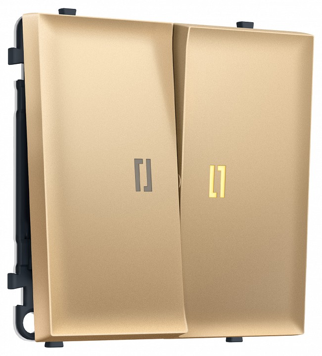Выключатель двухклавишный с подсветкой без рамки Ambrella Volt MS MS884010