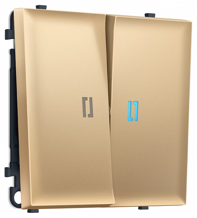 Выключатель двухклавишный с подсветкой без рамки Ambrella Volt MS MS884020