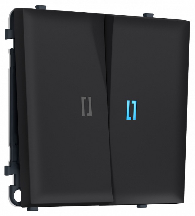 Выключатель двухклавишный с подсветкой без рамки Ambrella Volt MS MS984020