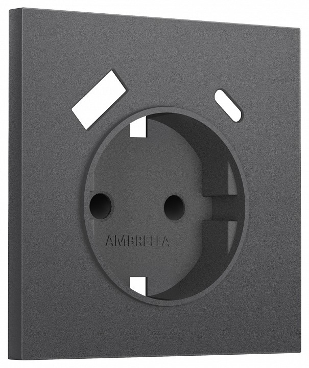 Накладка для розетки с заземлением и со шторками и 2хUSB type A и C Ambrella Volt SIGMA SP6600