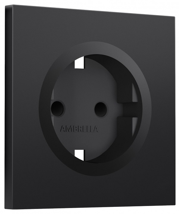 Накладка для розетки с заземлением и со шторками Ambrella Volt SIGMA SP8070