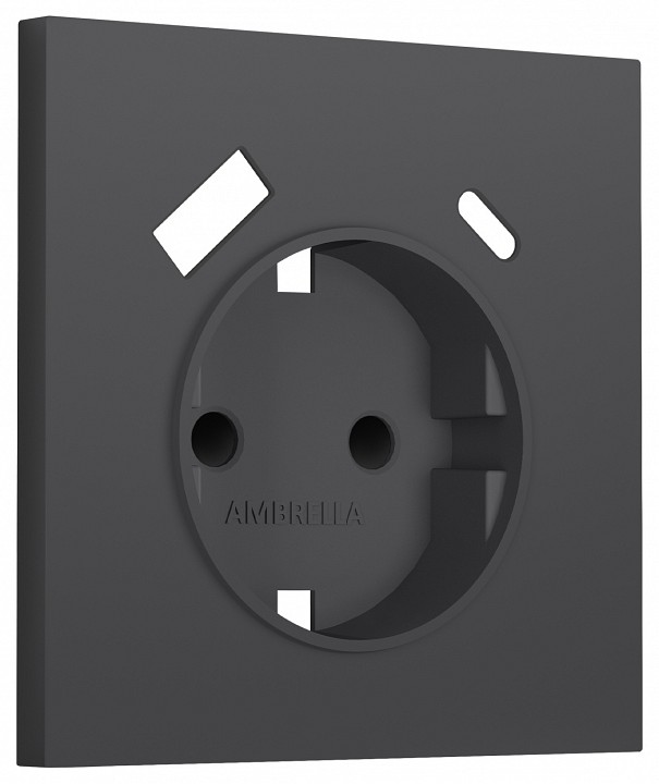 Накладка для розетки с заземлением и со шторками и 2хUSB type A и C Ambrella Volt SIGMA SP9100