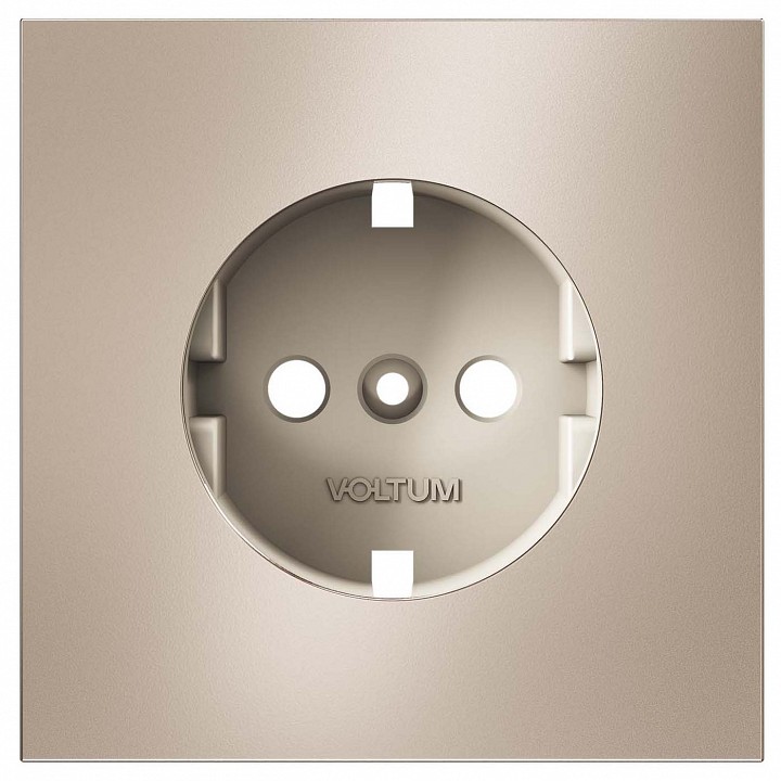 Накладка для розетки с заземлением Voltum S70 METAL VLSM000610
