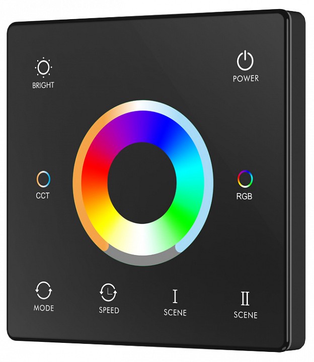 Пульт-регулятор цвета RGB с сенсорным кольцом Donel DN8HF DN18302RGBCCTBlack