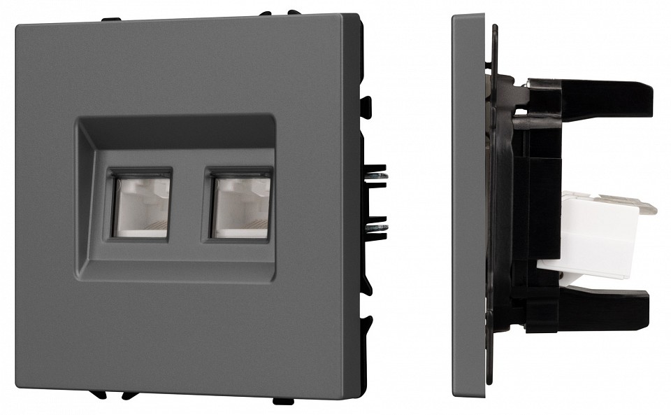 Розетка двойная Ethernet RJ-45 без рамки Arlight NOBE 054315(1)