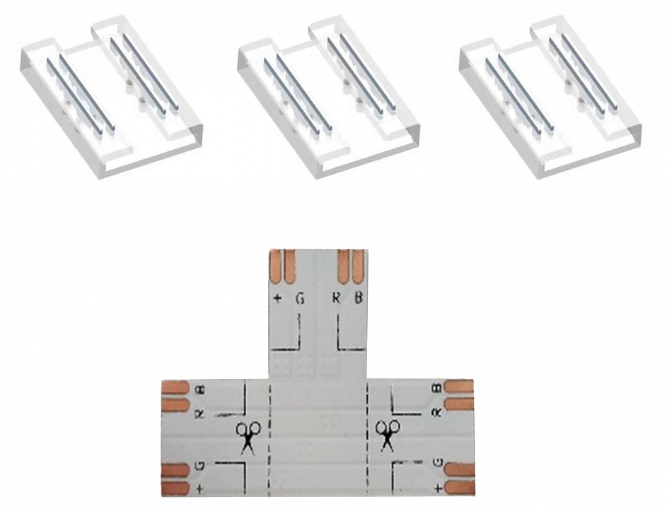 Соединитель лент T-образный жесткий Apeyron Electrics  09-98