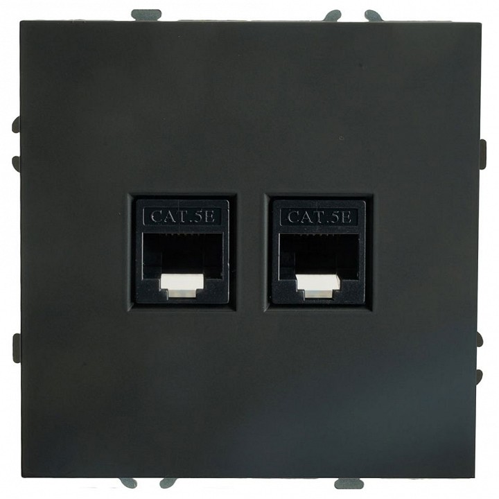 Розетка двойная Ethernet RJ-45 без рамки Stekker Эмили 49848