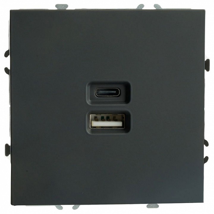 Розетка 2хUSB type A и C без рамки Stekker Эмили 49853