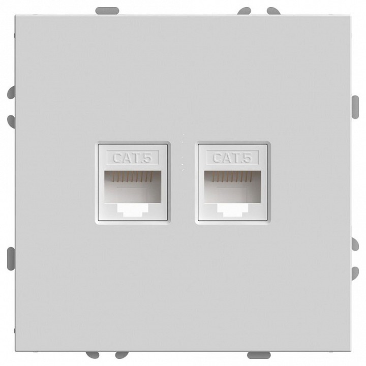 Розетка двойная Ethernet RJ-45 без рамки Stekker Эмили 49874