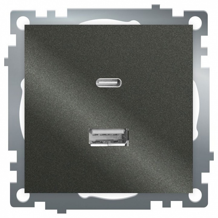 Розетка 2хUSB type A и C без рамки Stekker Катрин 50052