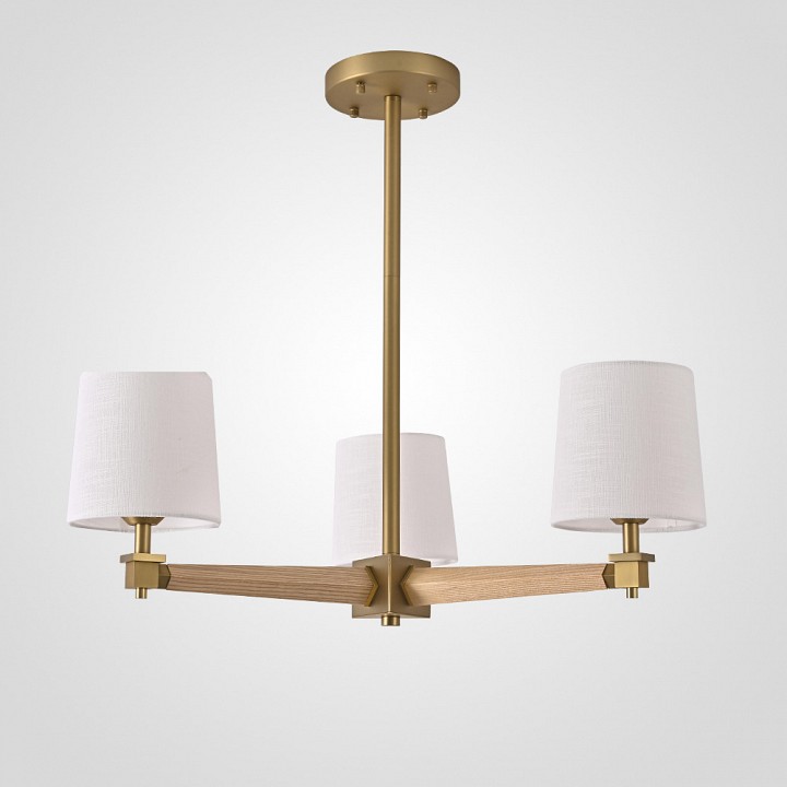 Люстра на штанге Imperiumloft Jorgenson White/Light wood STAVRA01