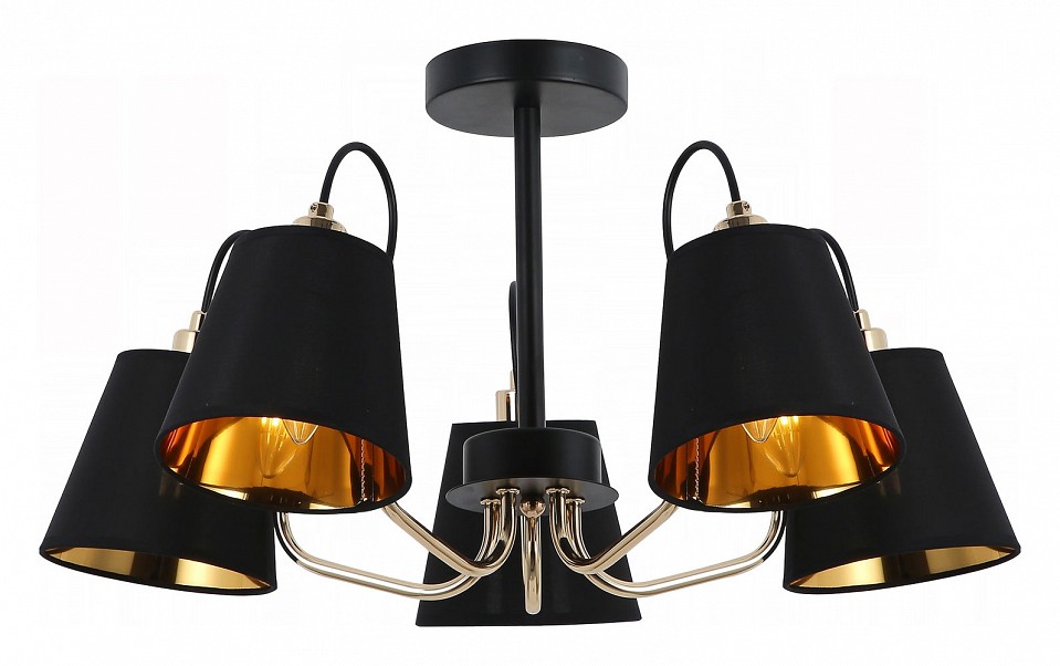 Люстра на штанге ILLUMICO  IL6120-5COU-79 BK GD