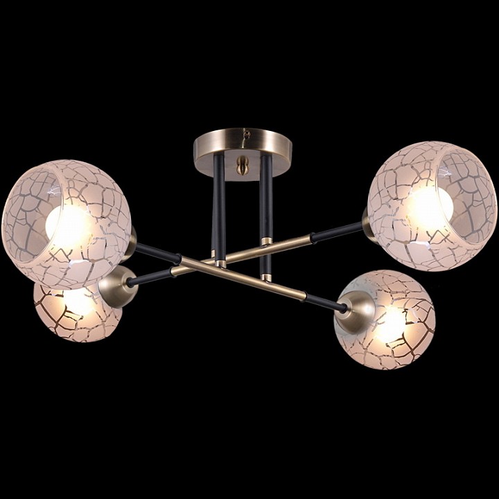 Люстра на штанге ILLUMICO  IL9573-4CSQ-79 BK AB