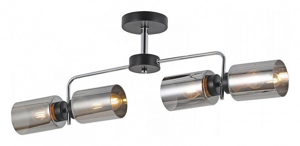 Люстра на штанге ILLUMICO  IL8249-4COU-79 BK CR