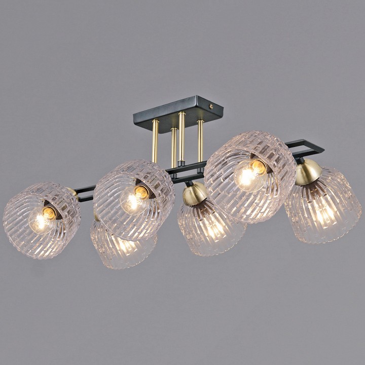 Люстра на штанге ILLUMICO  IL0794-6SQ-25BKAB ELITE