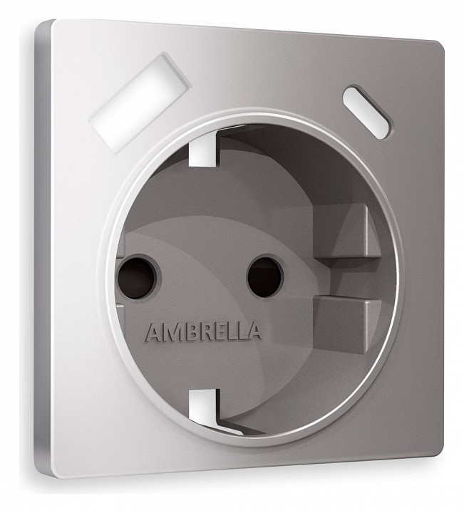 Накладка для розетки с заземлением и со шторками и 2хUSB type A и C Ambrella Volt ALFA AP5100