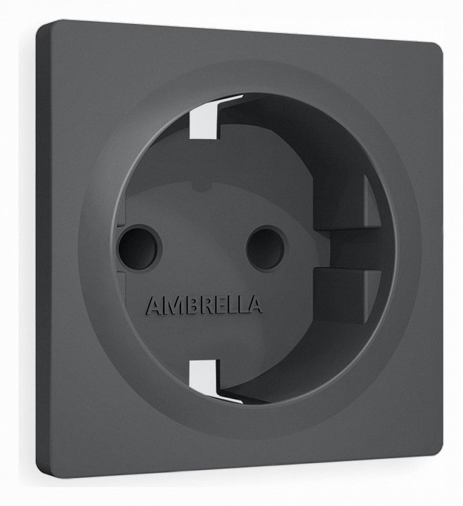 Накладка для розетки с заземлением и со шторками Ambrella Volt ALFA AP9070