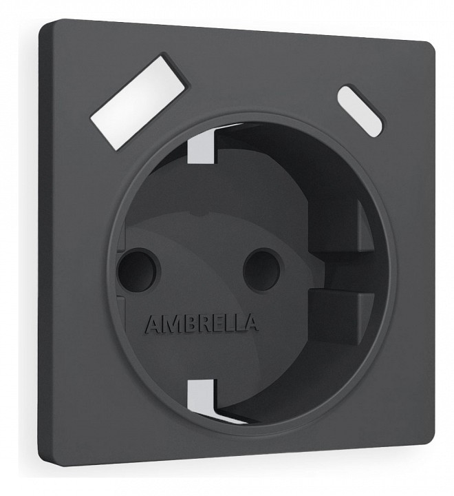 Накладка для розетки с заземлением и со шторками и 2хUSB type A и C Ambrella Volt ALFA AP9100