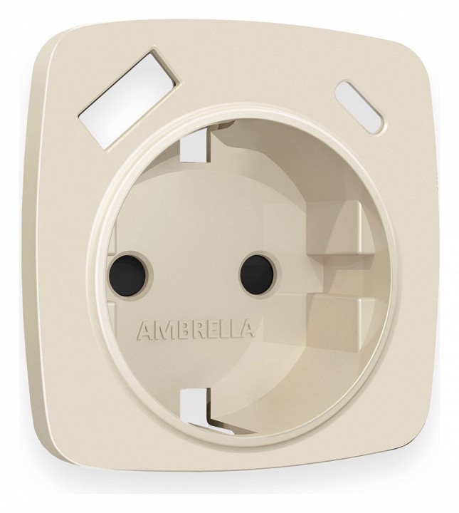 Накладка для розетки с заземлением и со шторками и 2хUSB type A и C Ambrella Volt OMEGA OP3300