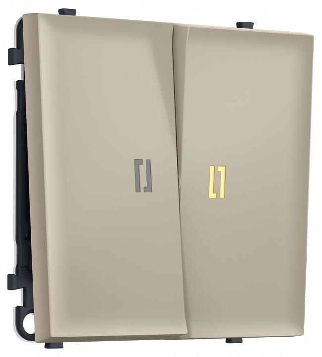 Выключатель двухклавишный с подсветкой без рамки Ambrella Volt MS MS344010