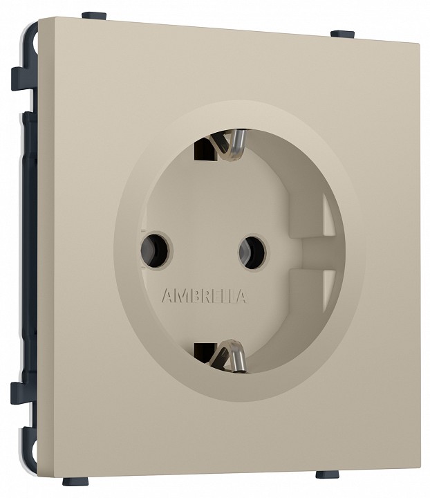 Розетка с заземлением, без рамки Ambrella Volt MS MS346010