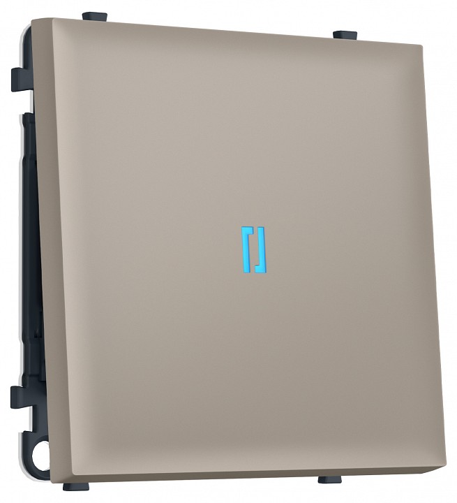 Выключатель проходной одноклавишный с подсветкой без рамки Ambrella Volt MS MS362040