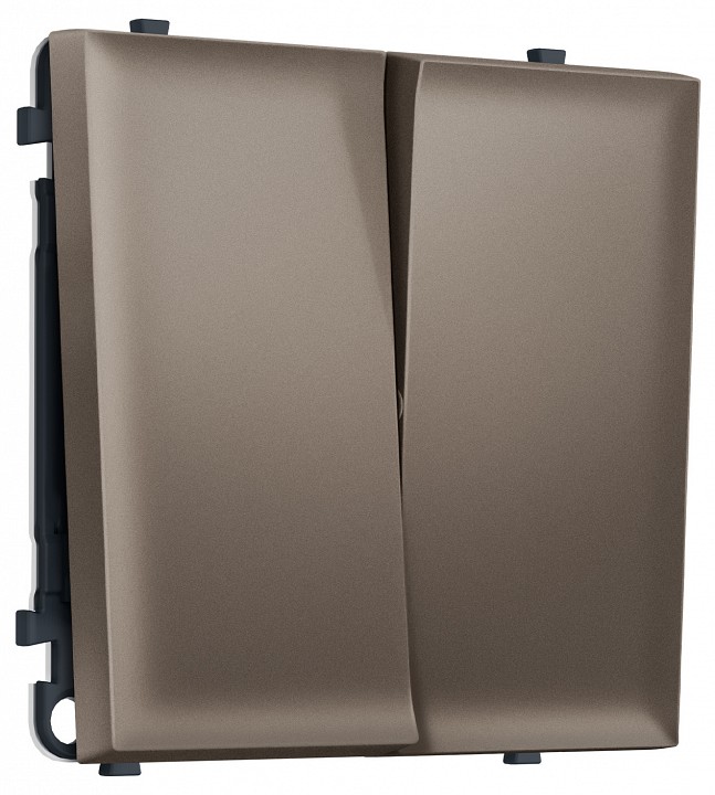 Выключатель проходной двухклавишный без рамки Ambrella Volt MS MS633020