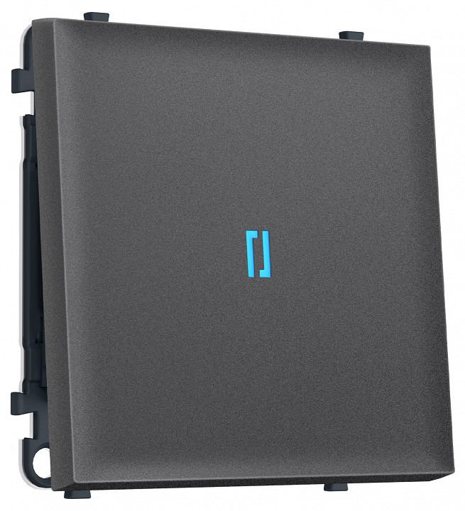 Выключатель самовозвратный одноклавишный с подсветкой, без рамки Ambrella Volt MS MS652060