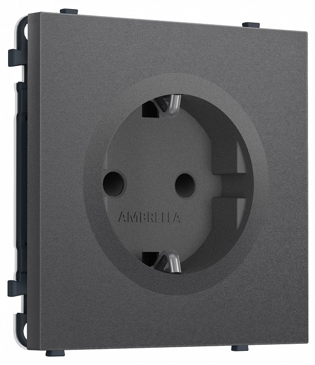 Розетка с заземлением и со шторкой, без рамки Ambrella Volt MS MS657010