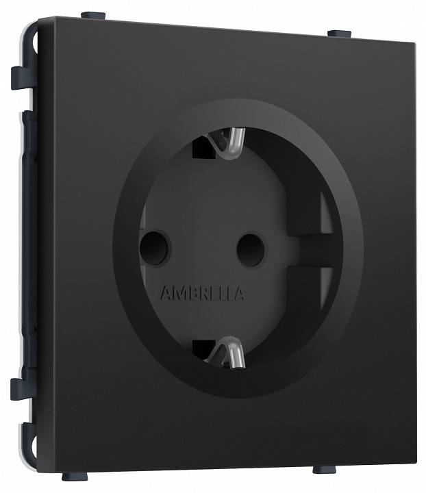 Розетка с заземлением и со шторкой, без рамки Ambrella Volt MS MS807010