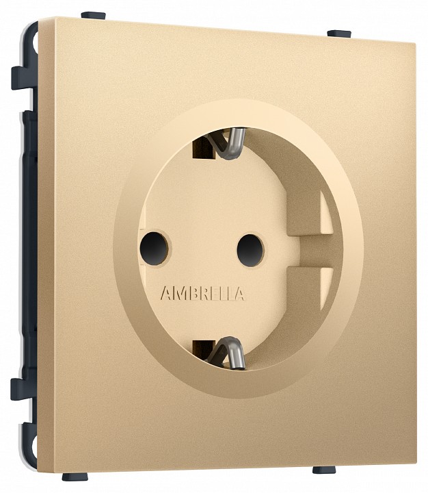 Розетка с заземлением и со шторкой, без рамки Ambrella Volt MS MS887010