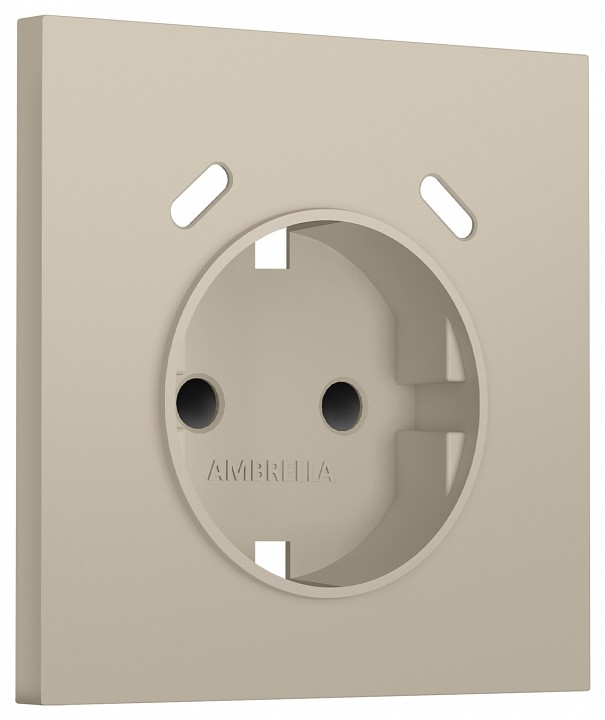 Накладка для розетки с заземлением и со шторками и 2хUSB type C Ambrella Volt SIGMA SP3505
