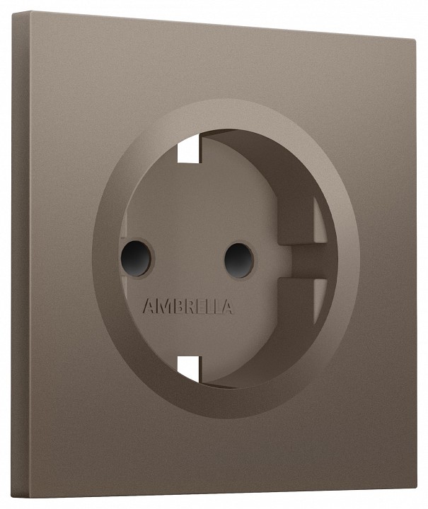 Накладка для розетки с заземлением и со шторками Ambrella Volt SIGMA SP6370