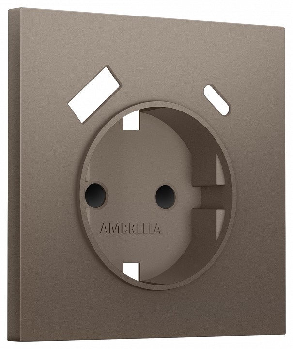 Накладка для розетки с заземлением и со шторками и 2хUSB type A и C Ambrella Volt SIGMA SP6400