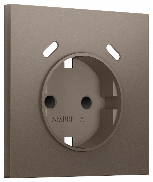 Накладка для розетки с заземлением и со шторками и 2хUSB type C Ambrella Volt SIGMA SP6405
