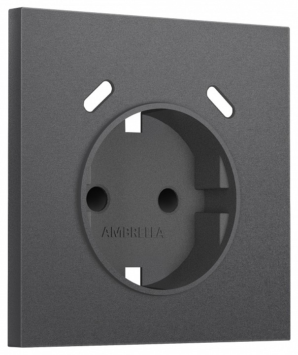 Накладка для розетки с заземлением и со шторками и 2хUSB type C Ambrella Volt SIGMA SP6605